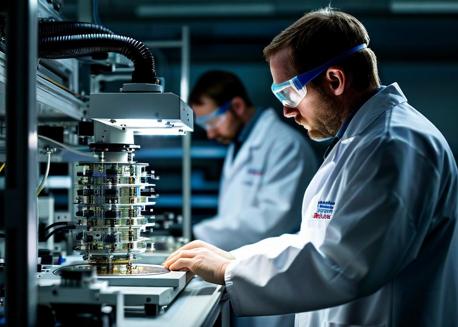 Groove Quantum team in the lab